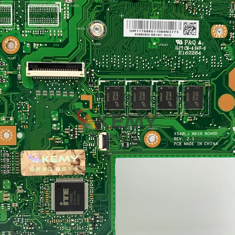 X540LA Motherboard For ASUS F540L A540L D540L R540L X540LJ Mainboard W/CPU 6